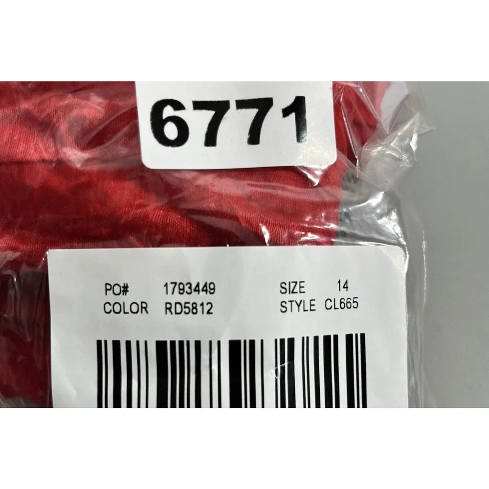 J Crew Textured Linen Blend Skirt Womens 14 Red Crinkled Pencil Lightweight - Picture 9 of 9